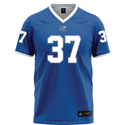 MTSU - NCAA Football : Justis Haggard - Blue Football Jersey-0