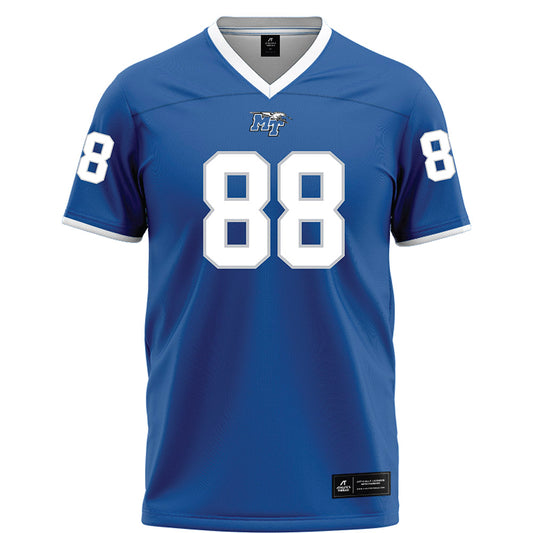 MTSU - NCAA Football : Tayvion Galloway - Blue Football Jersey-0