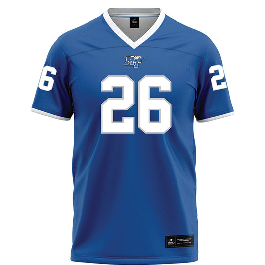 MTSU - NCAA Football : Korey Smith - Blue Football Jersey-0