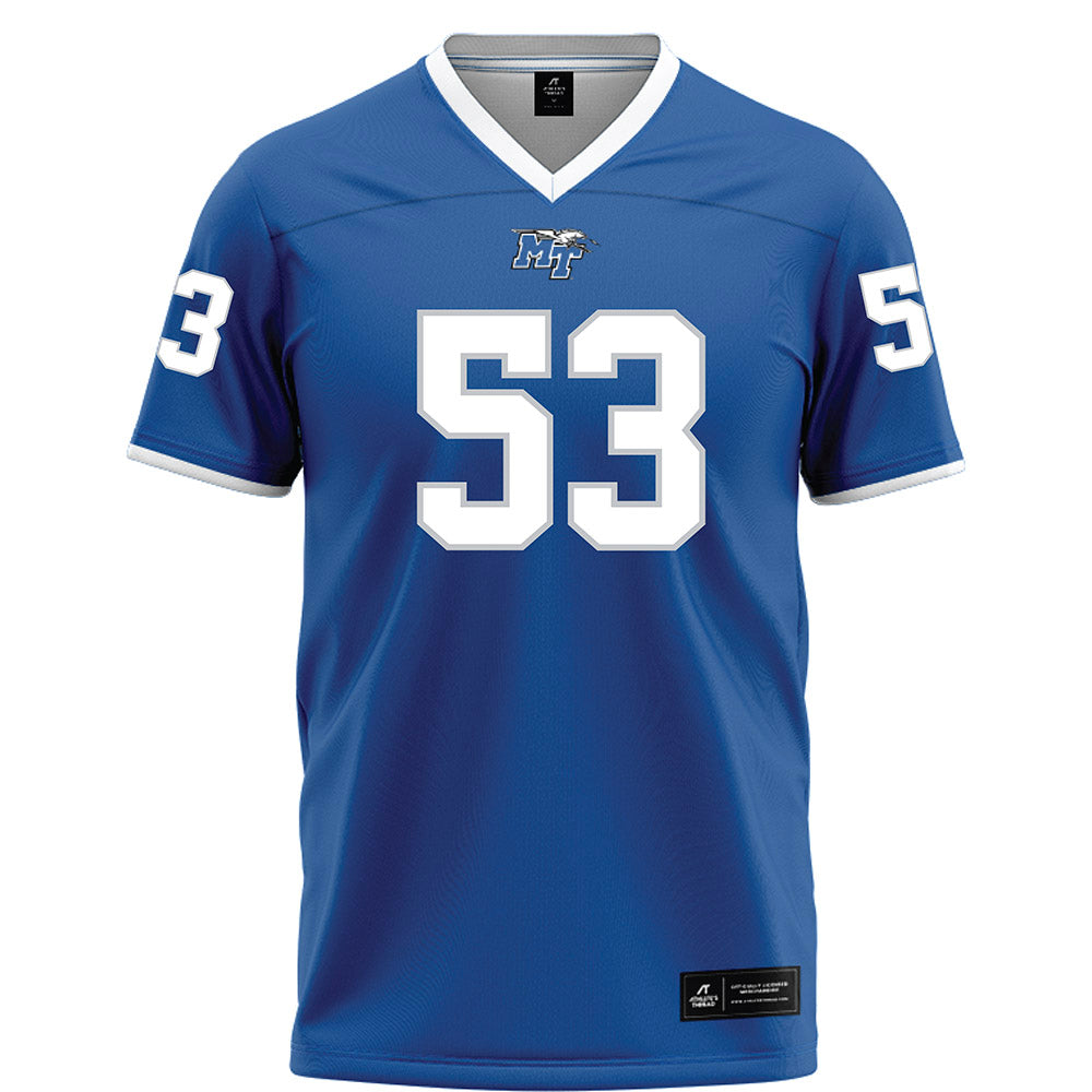 MTSU - NCAA Football : Braxton Lillis - Blue Football Jersey-0
