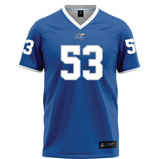MTSU - NCAA Football : Braxton Lillis - Blue Football Jersey-0