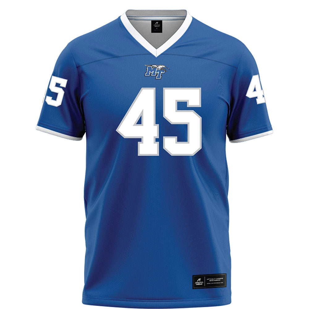 MTSU - NCAA Football : Jayden Arenas-Michel - Blue Football Jersey-0