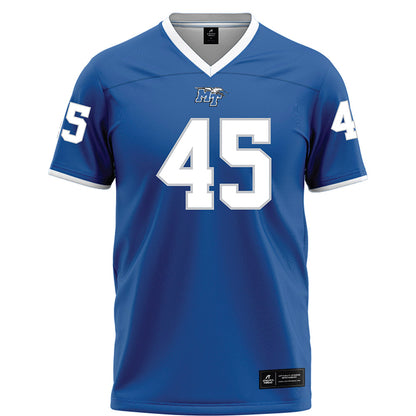 MTSU - NCAA Football : Jayden Arenas-Michel - Blue Football Jersey-0