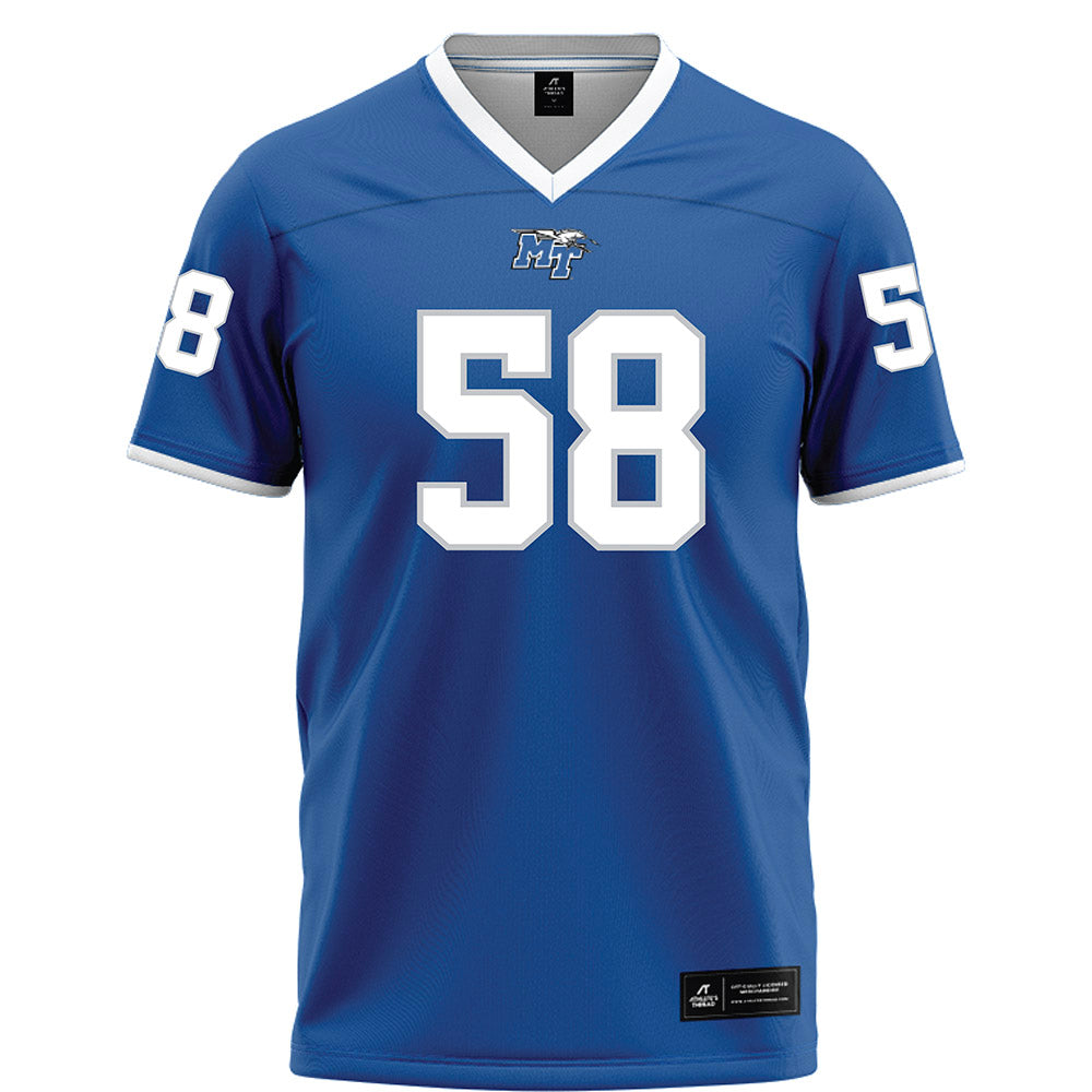 MTSU - NCAA Football : Trevaris Edwards - Blue Football Jersey-0