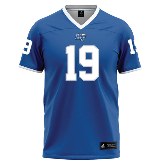 MTSU - NCAA Football : Aidan Singleton - Blue Football Jersey-0