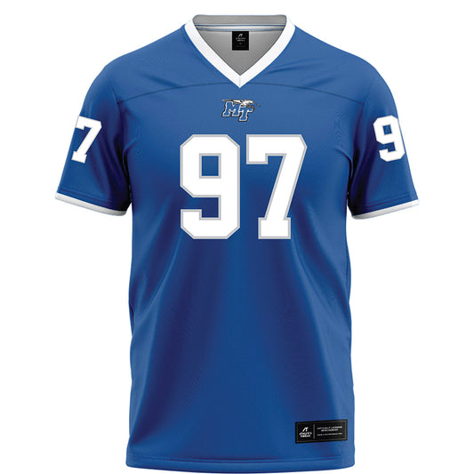 MTSU - NCAA Football : Aden Caine - Blue Football Jersey-0