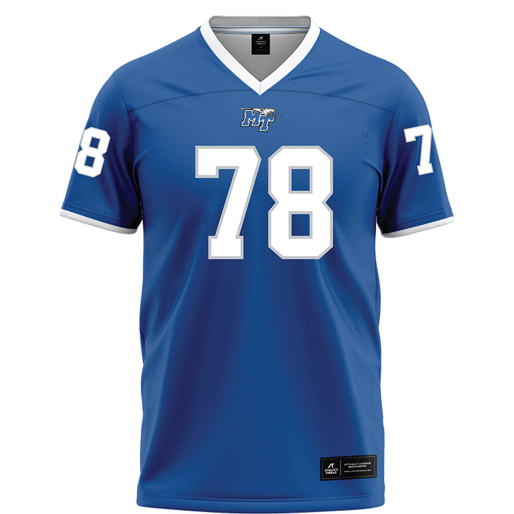 MTSU - NCAA Football : Kyle Larkin - Blue Football Jersey-0