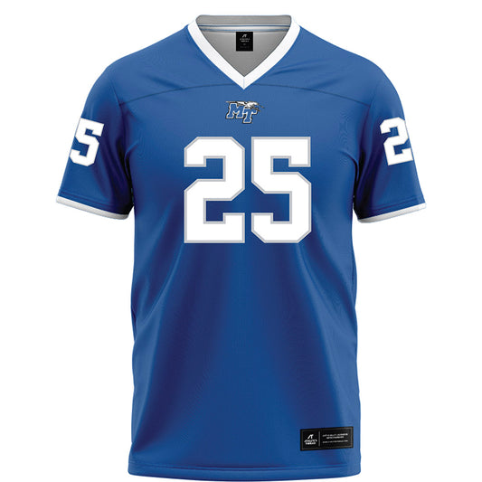 MTSU - NCAA Football : Ethan Sherman - Blue Football Jersey-0