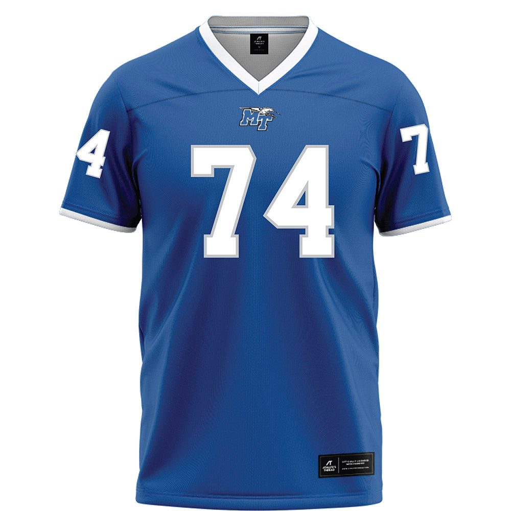 MTSU - NCAA Football : Jonathan Waller - Blue Football Jersey-0