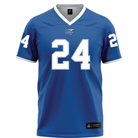 MTSU - NCAA Football : Camari Hall - Blue Football Jersey-0