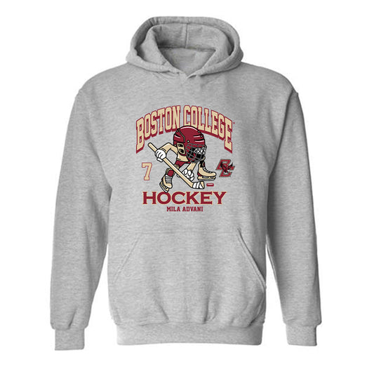 Boston College - NCAA Women's Ice Hockey : Mila Advani - Fashion Shersey Hooded Sweatshirt-0