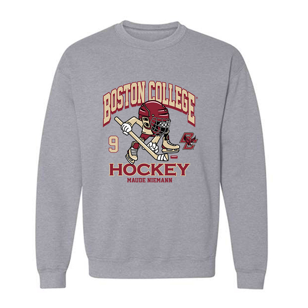 Boston College - NCAA Women's Ice Hockey : Maude Niemann - Fashion Shersey Crewneck Sweatshirt-0