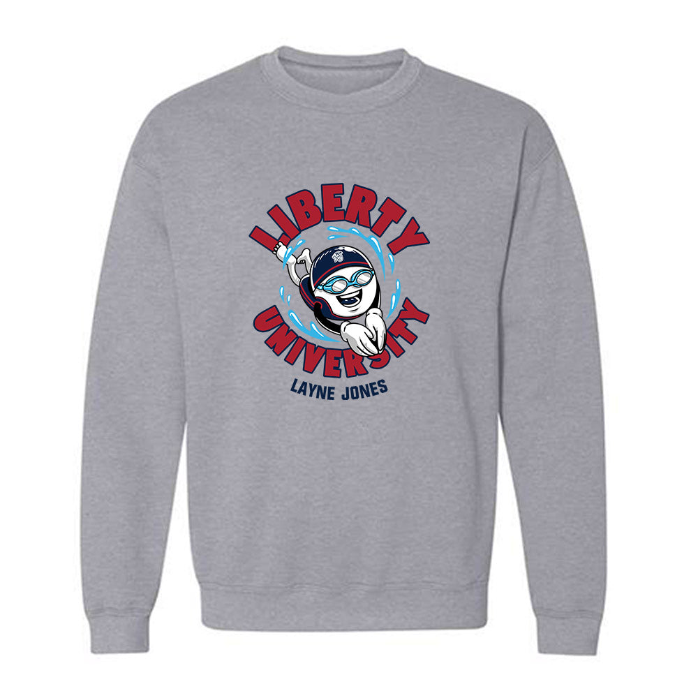 Liberty - NCAA Women's Swimming & Diving : Layne Jones - Fashion Shersey Crewneck Sweatshirt-0