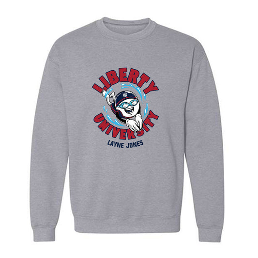 Liberty - NCAA Women's Swimming & Diving : Layne Jones - Fashion Shersey Crewneck Sweatshirt-0