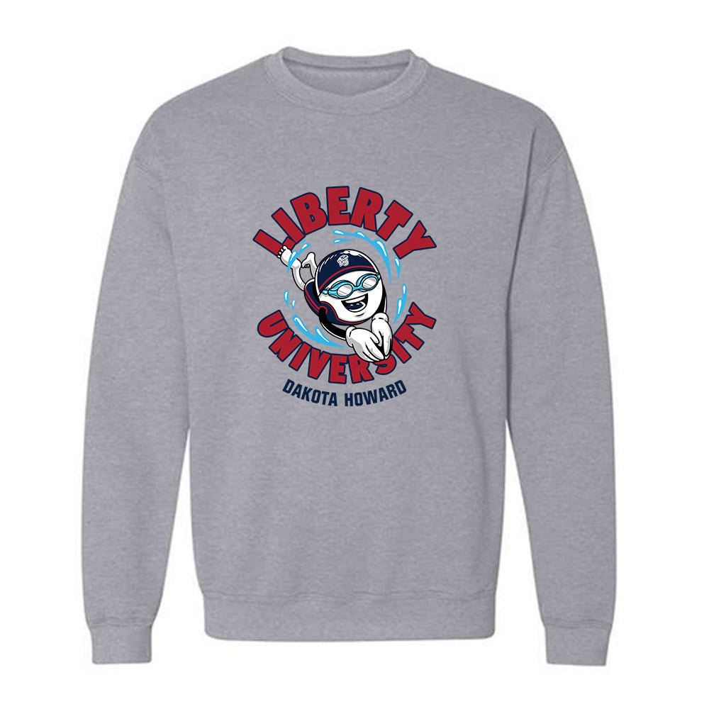 Liberty - NCAA Women's Swimming & Diving : Dakota Howard - Fashion Shersey Crewneck Sweatshirt-0