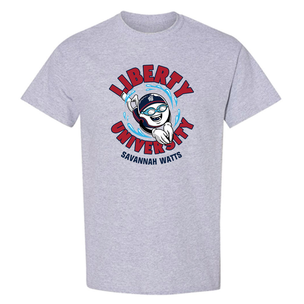 Liberty - NCAA Women's Swimming & Diving : Savannah Watts - Fashion Shersey T-Shirt-0