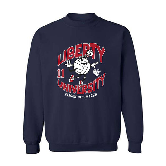 Liberty - NCAA Women's Volleyball : Alison Bierwagen - Fashion Shersey Crewneck Sweatshirt-0