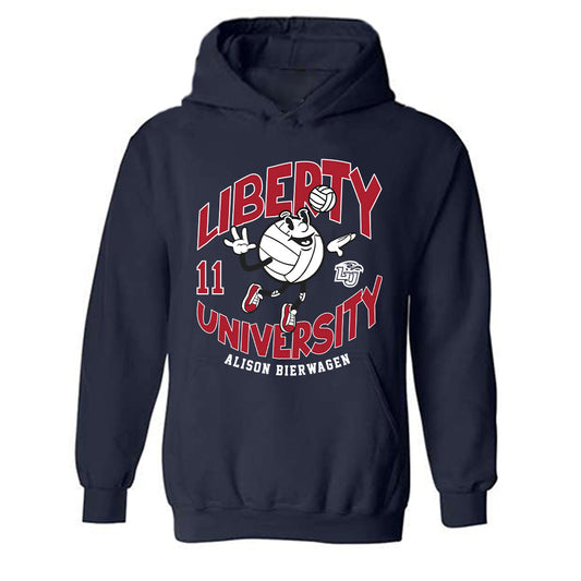 Liberty - NCAA Women's Volleyball : Alison Bierwagen - Fashion Shersey Hooded Sweatshirt-0