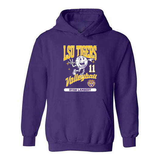 LSU - NCAA Beach Volleyball : Ryan Lambert - Fashion Shersey Hooded Sweatshirt-0