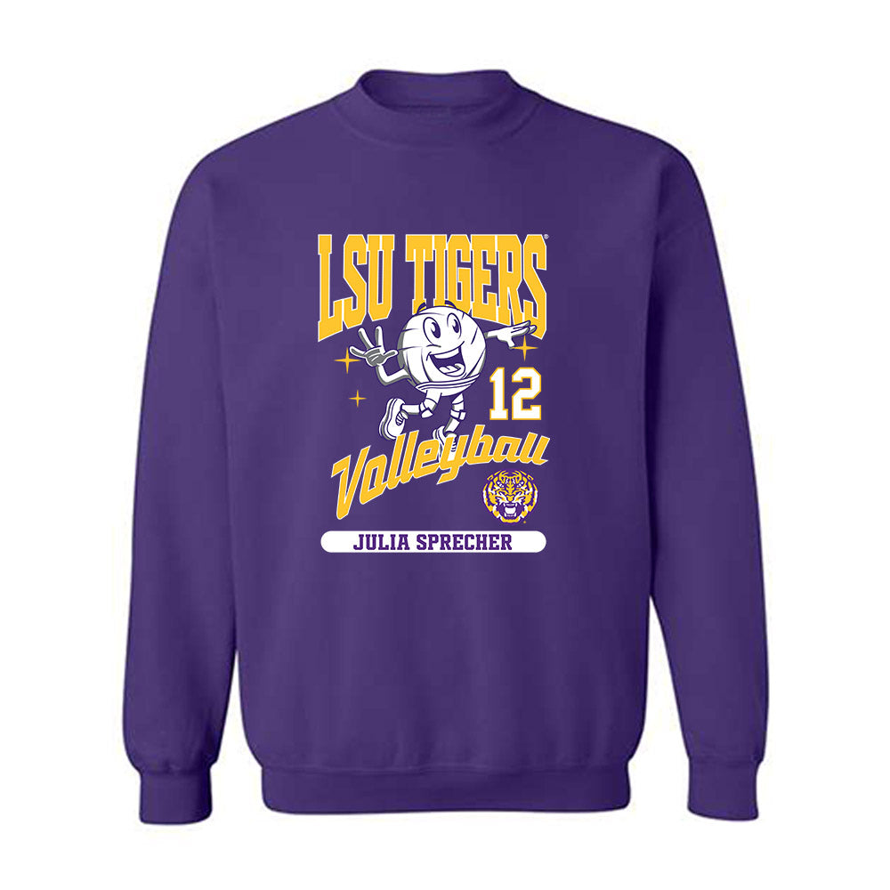 LSU - NCAA Beach Volleyball : Julia Sprecher - Fashion Shersey Crewneck Sweatshirt-0