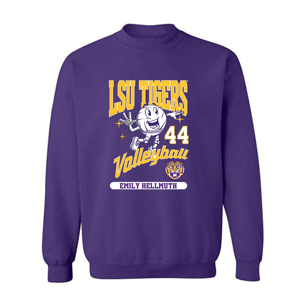 LSU - NCAA Beach Volleyball : Emily Hellmuth - Fashion Shersey Crewneck Sweatshirt-0