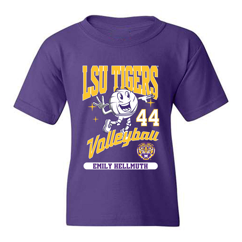 LSU - NCAA Beach Volleyball : Emily Hellmuth - Fashion Shersey Youth T-Shirt-0