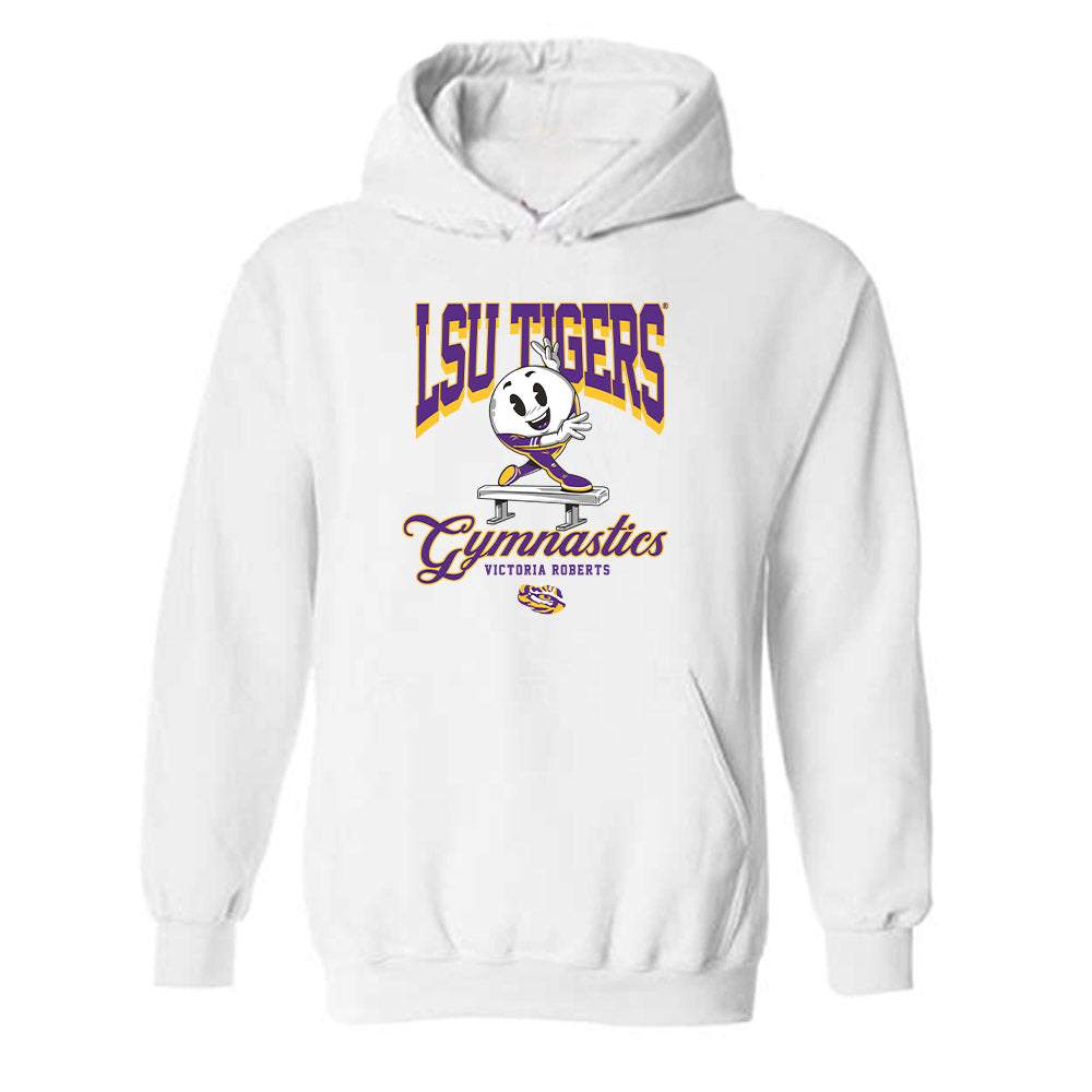 LSU - NCAA Women's Gymnastics : Victoria Roberts - Fashion Shersey Hooded Sweatshirt-0