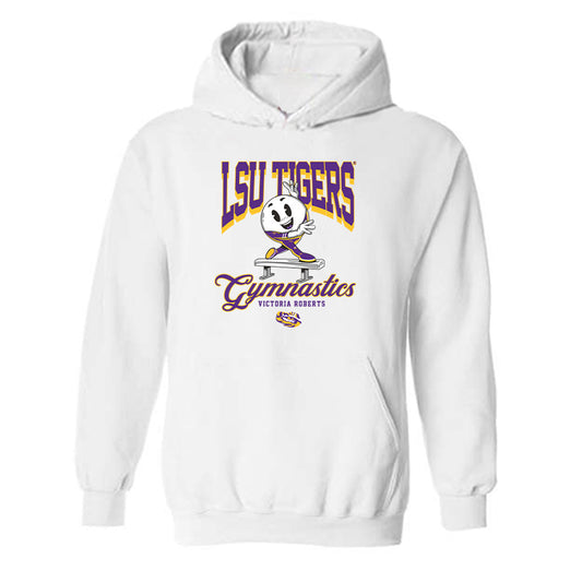 LSU - NCAA Women's Gymnastics : Victoria Roberts - Fashion Shersey Hooded Sweatshirt-0