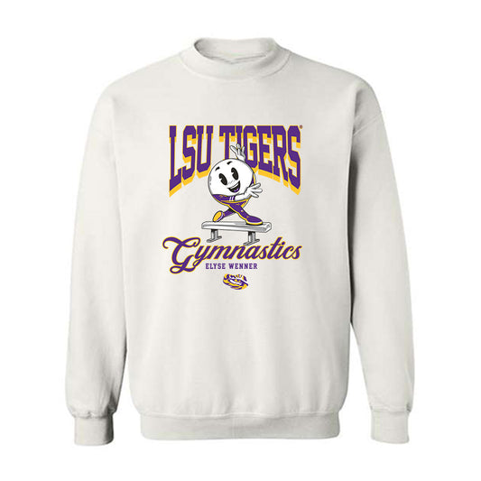 LSU - NCAA Women's Gymnastics : Elyse Wenner - Fashion Shersey Crewneck Sweatshirt-0