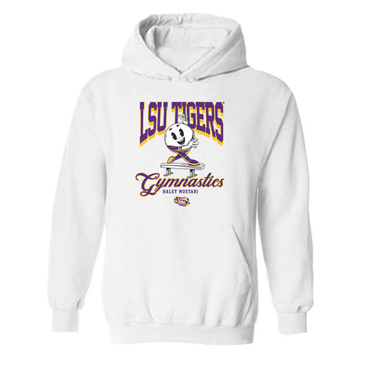 LSU - NCAA Women's Gymnastics : Haley Mustari - Fashion Shersey Hooded Sweatshirt-0