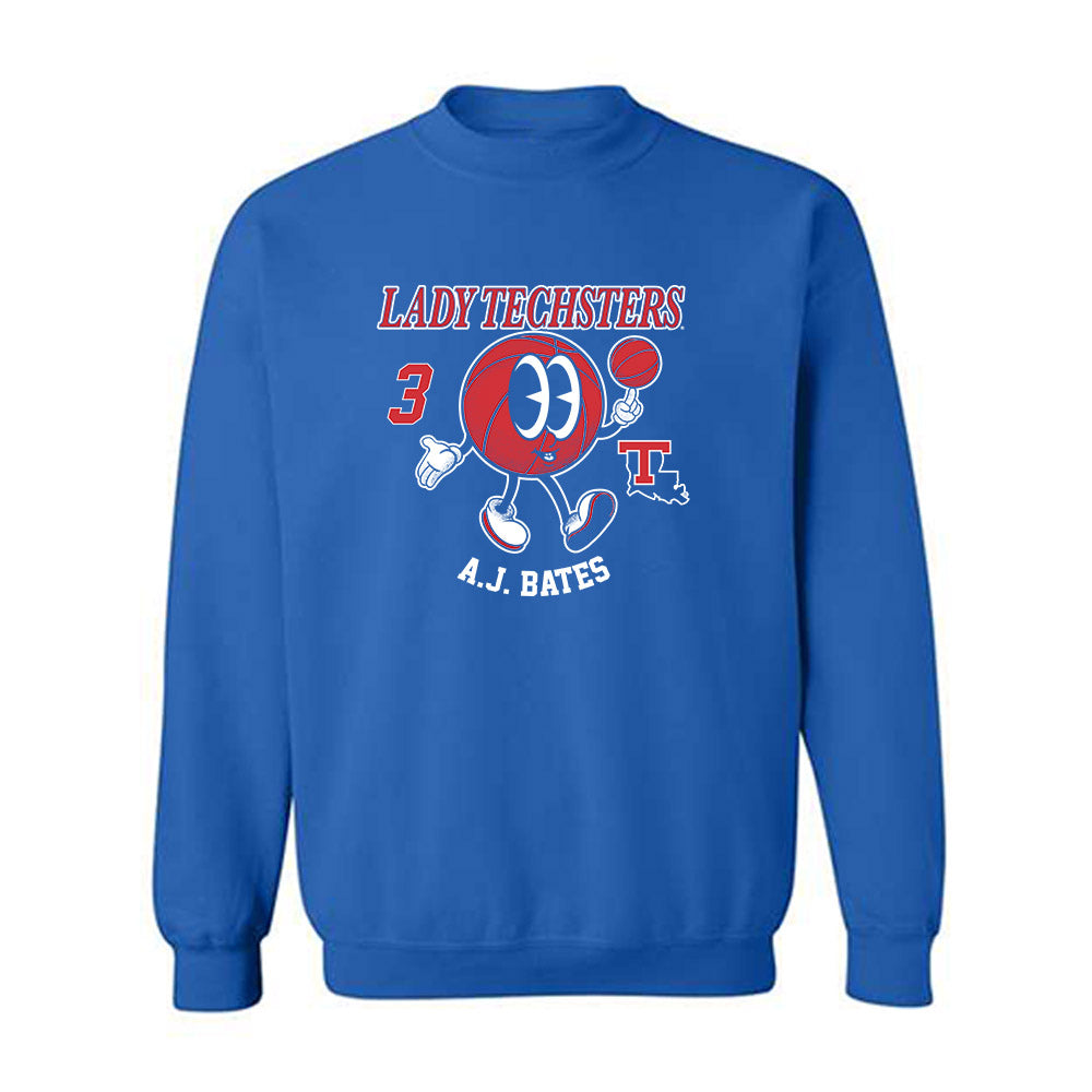 LA Tech - NCAA Men's Basketball : A.J. Bates - Fashion Shersey Crewneck Sweatshirt-0