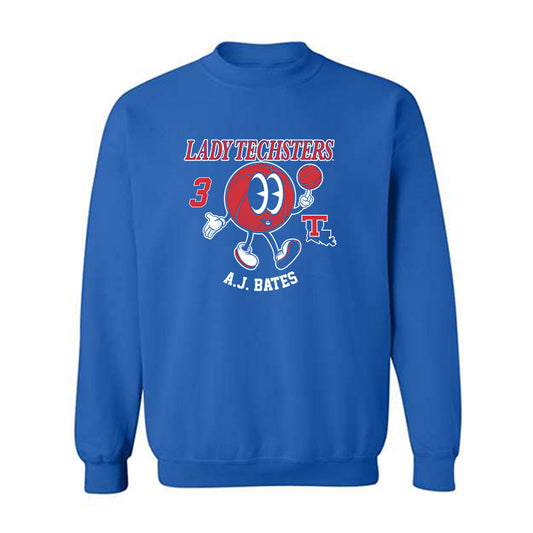 LA Tech - NCAA Men's Basketball : A.J. Bates - Fashion Shersey Crewneck Sweatshirt-0