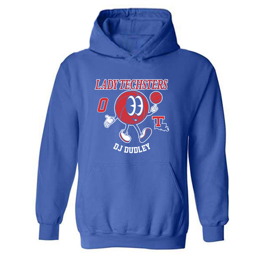 LA Tech - NCAA Men's Basketball : DJ Dudley - Fashion Shersey Hooded Sweatshirt-0
