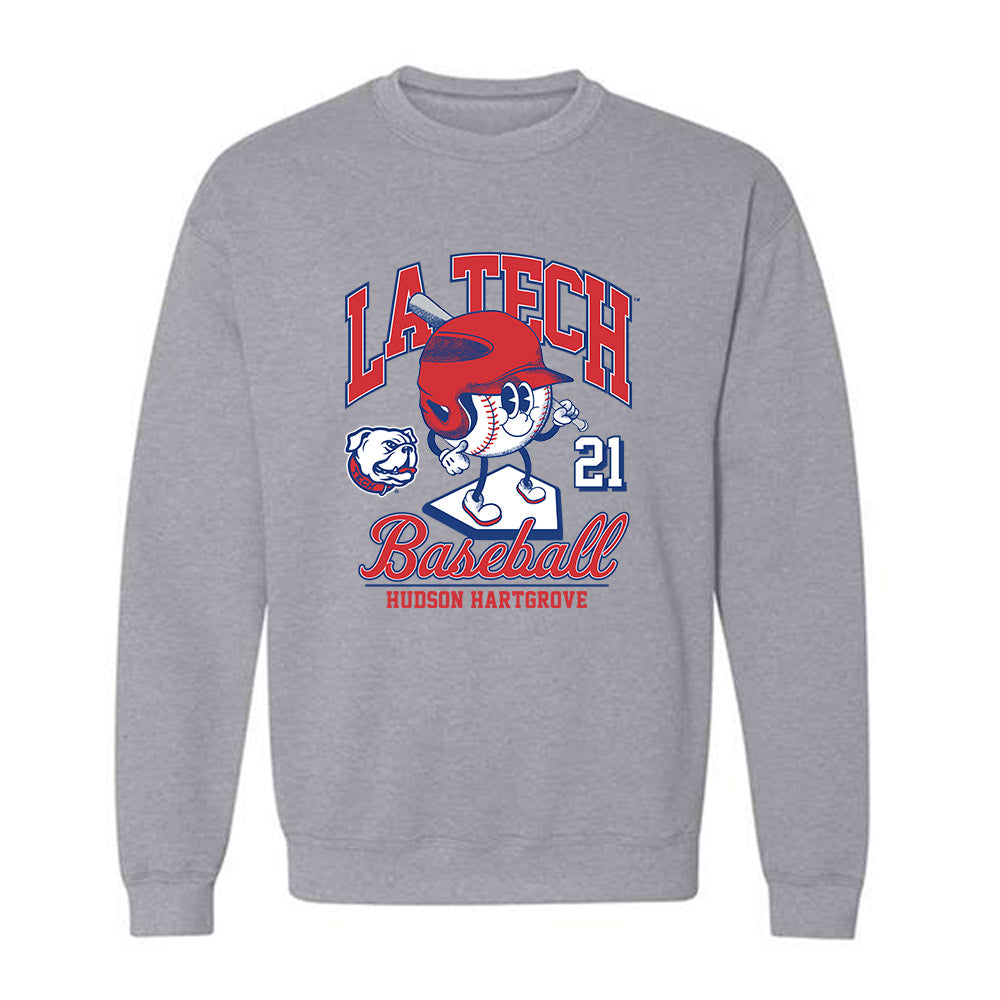 LA Tech - NCAA Baseball : Hudson Hartgrove - Fashion Shersey Crewneck Sweatshirt-0
