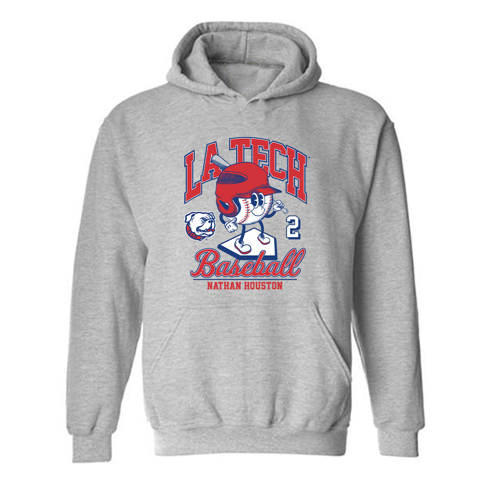 LA Tech - NCAA Baseball : Nathan Houston - Fashion Shersey Hooded Sweatshirt-0