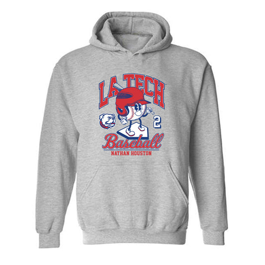LA Tech - NCAA Baseball : Nathan Houston - Fashion Shersey Hooded Sweatshirt-0