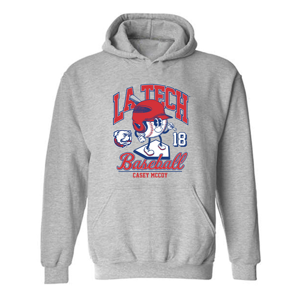 LA Tech - NCAA Baseball : Casey McCoy - Fashion Shersey Hooded Sweatshirt-0