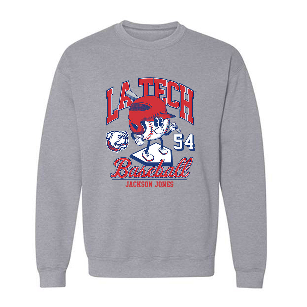 LA Tech - NCAA Baseball : Jackson Jones - Fashion Shersey Crewneck Sweatshirt-0