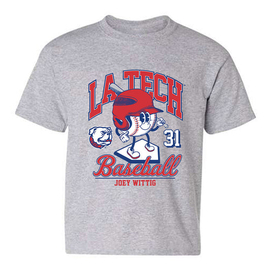 LA Tech - NCAA Baseball : Joey Wittig - Fashion Shersey Youth T-Shirt-0