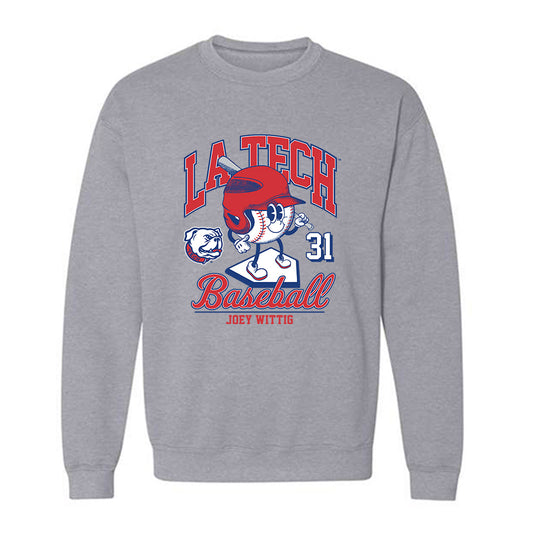 LA Tech - NCAA Baseball : Joey Wittig - Fashion Shersey Crewneck Sweatshirt-0