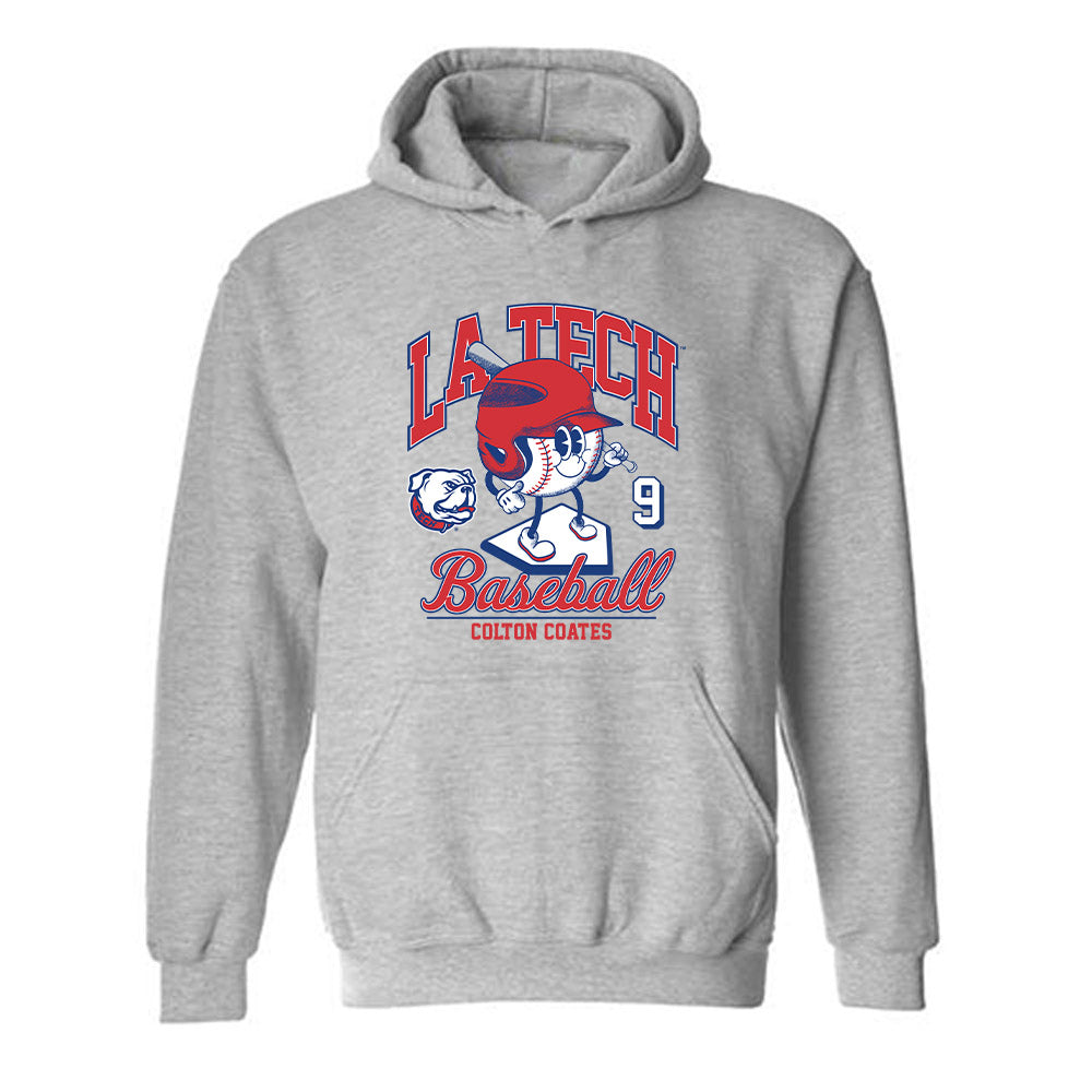 LA Tech - NCAA Baseball : Colton Coates - Fashion Shersey Hooded Sweatshirt-0