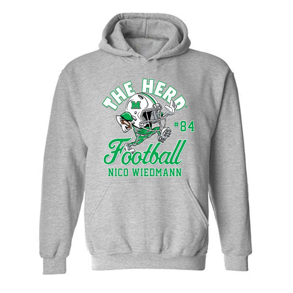 Marshall - NCAA Football : Nico Wiedmann - Hooded Sweatshirt-0