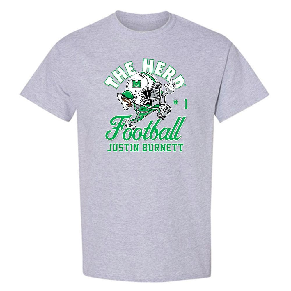 Marshall - NCAA Football : Justin Burnett - T-Shirt-0