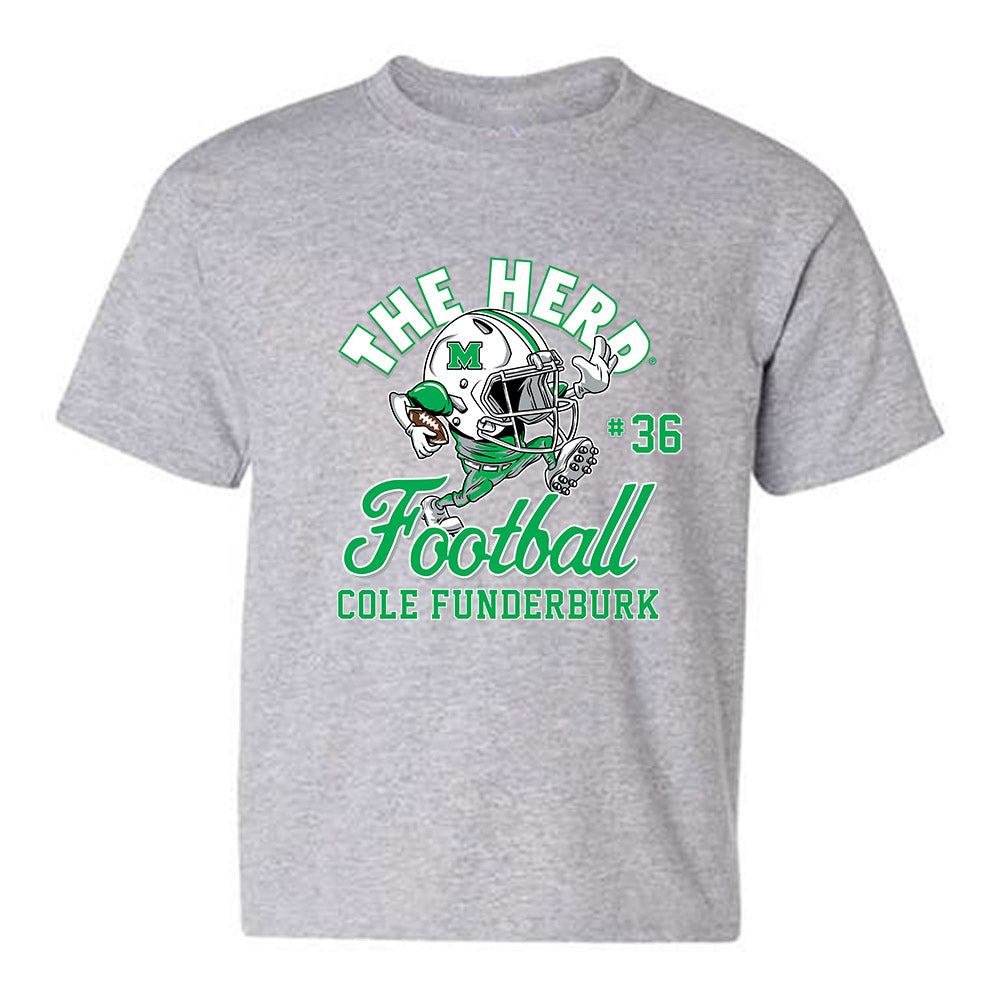 Marshall - NCAA Football : Cole Funderburk - Youth T-Shirt-0