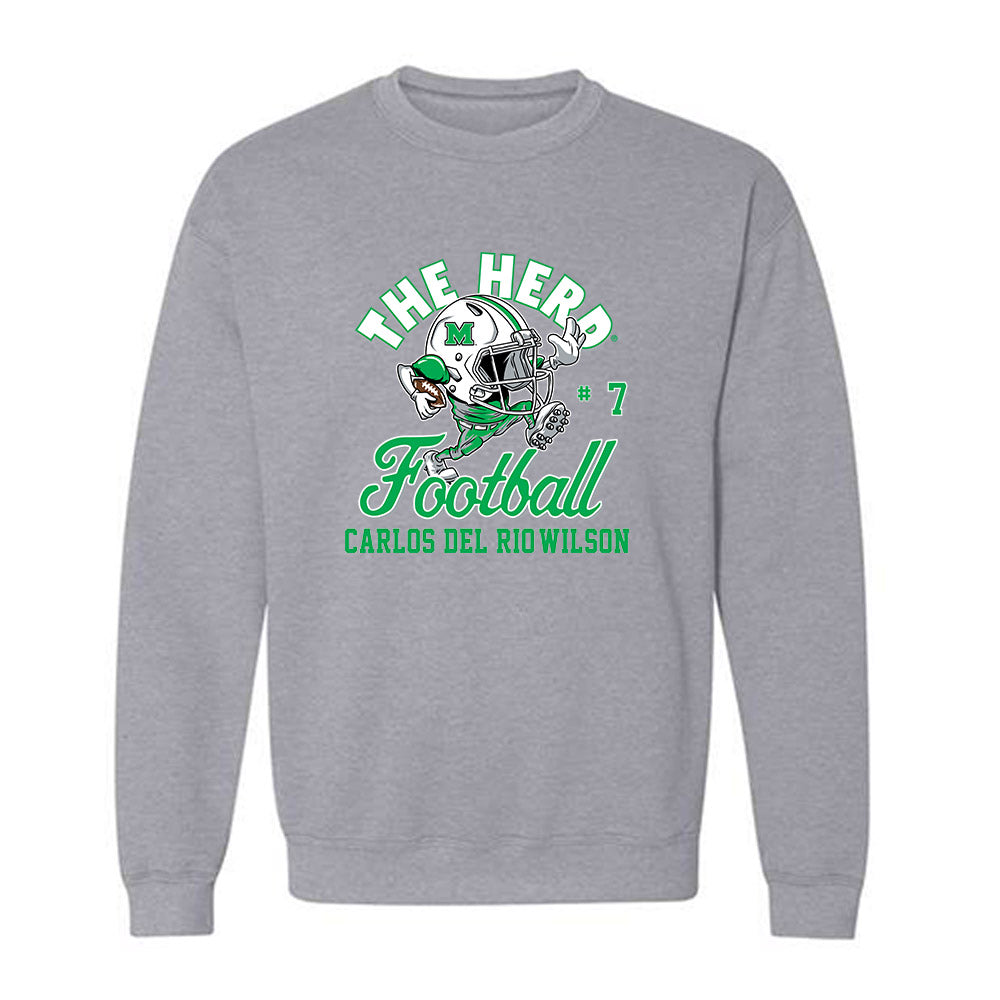Marshall - NCAA Football : Carlos Del Rio-Wilson - Crewneck Sweatshirt-0