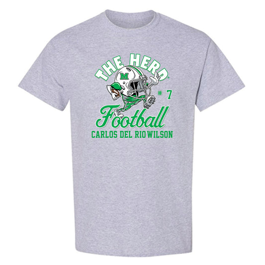 Marshall - NCAA Football : Carlos Del Rio-Wilson - T-Shirt-0