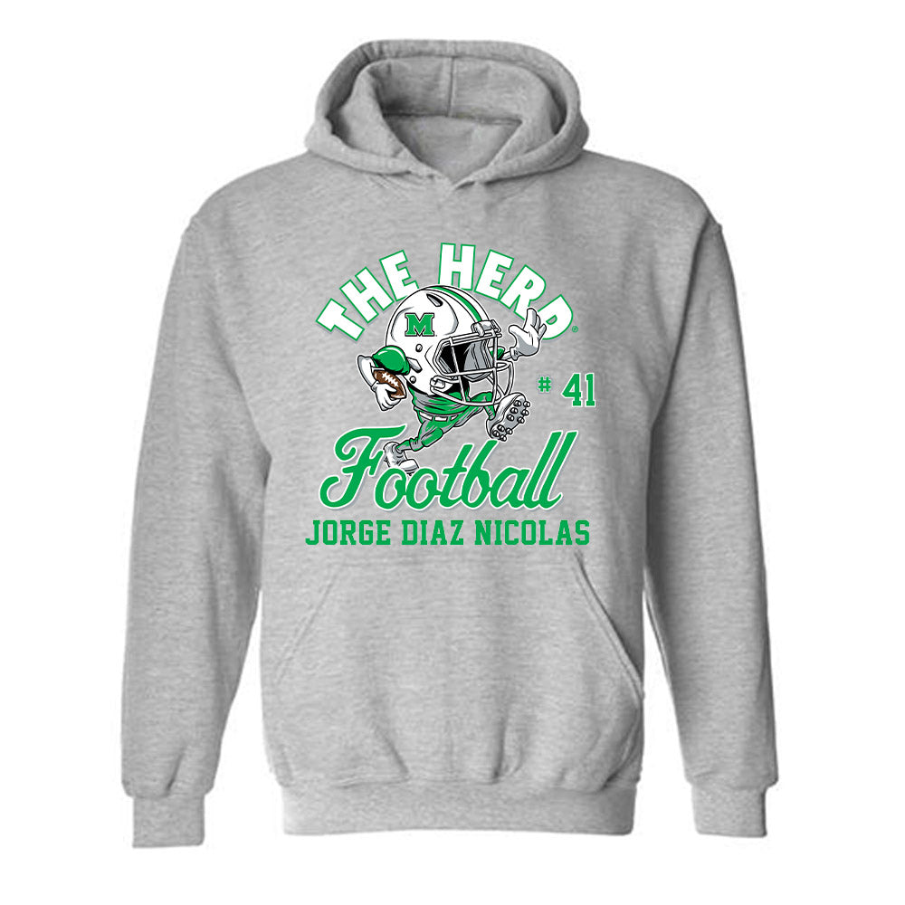 Marshall - NCAA Football : Jorge Diaz Nicolas - Hooded Sweatshirt-0