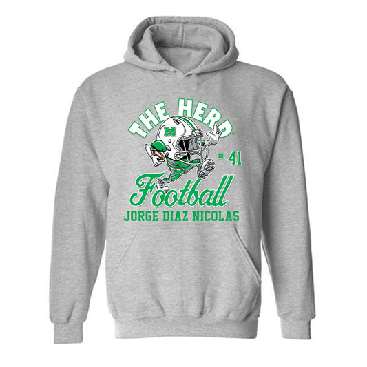 Marshall - NCAA Football : Jorge Diaz Nicolas - Hooded Sweatshirt-0