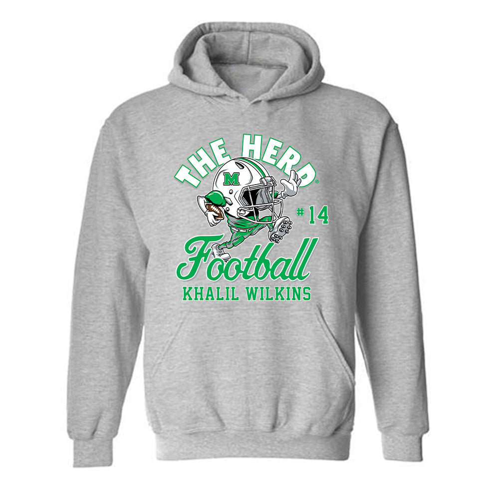 Marshall - NCAA Football : Khalil Wilkins - Hooded Sweatshirt-0