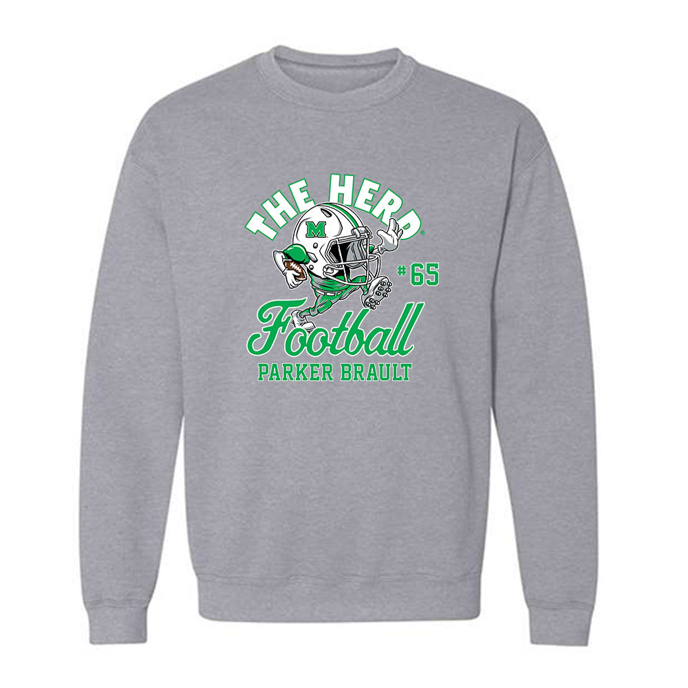 Marshall - NCAA Football : Parker Brault - Crewneck Sweatshirt-0